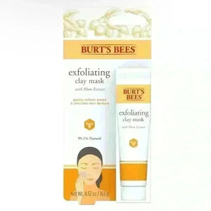 Burt's Bees Exfoliating Facial Clay Mask with Plum Extract, 0.57 Oz